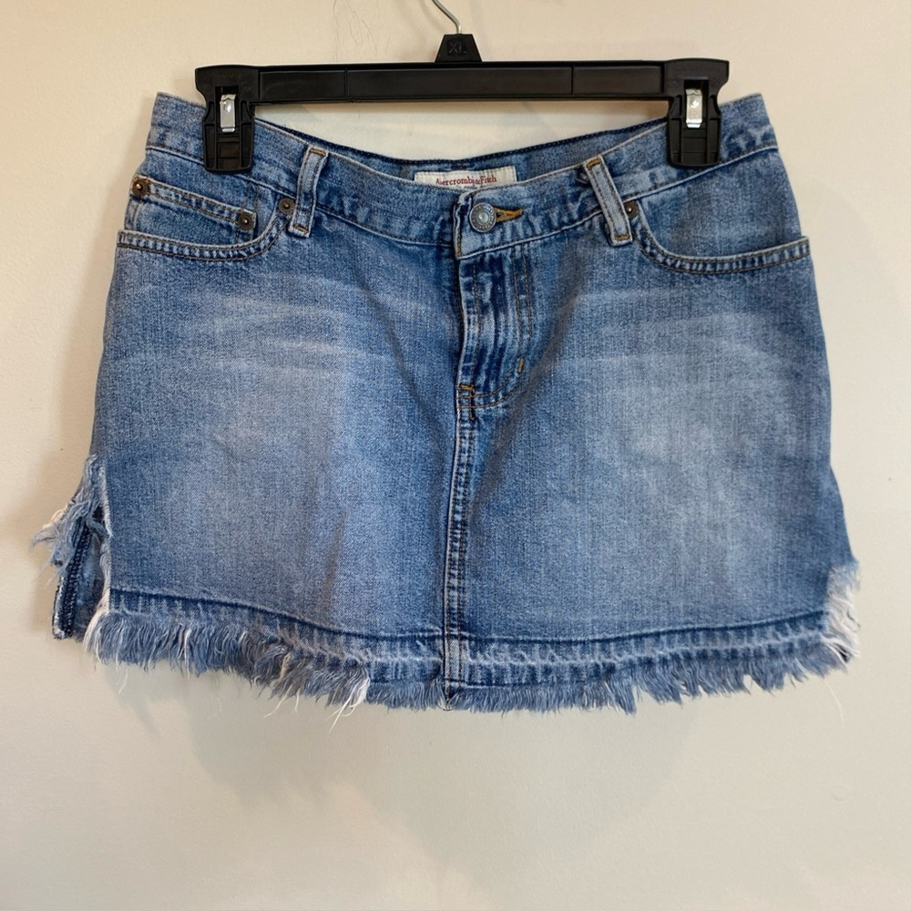 VTG Y2k Abercrombie & Fitch Light Blue Denim Mini Skirt